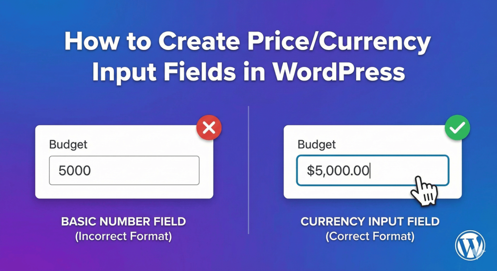Currency Input Fields in WordPress