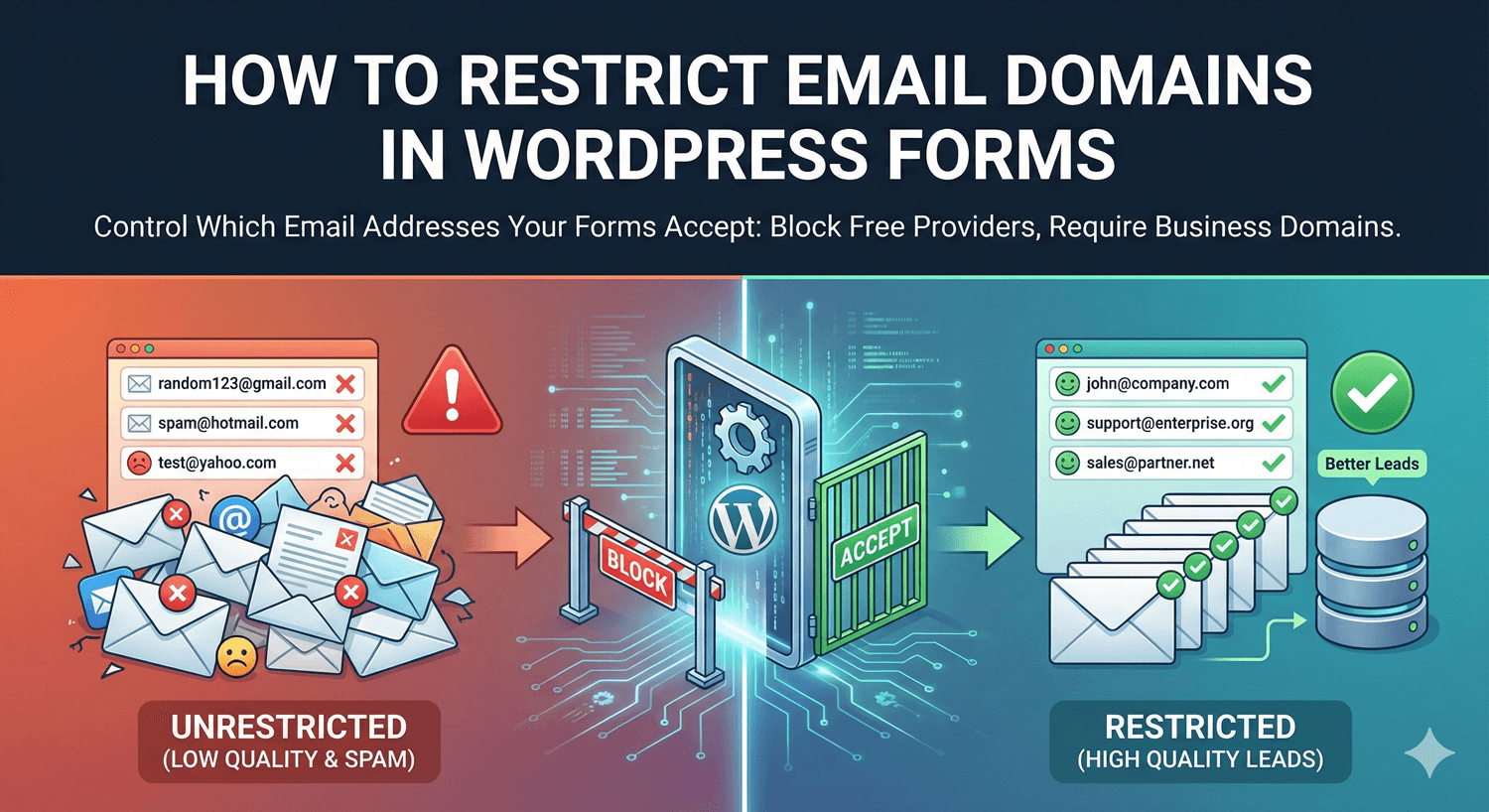 How to Restrict Email Domains in WordPress Forms