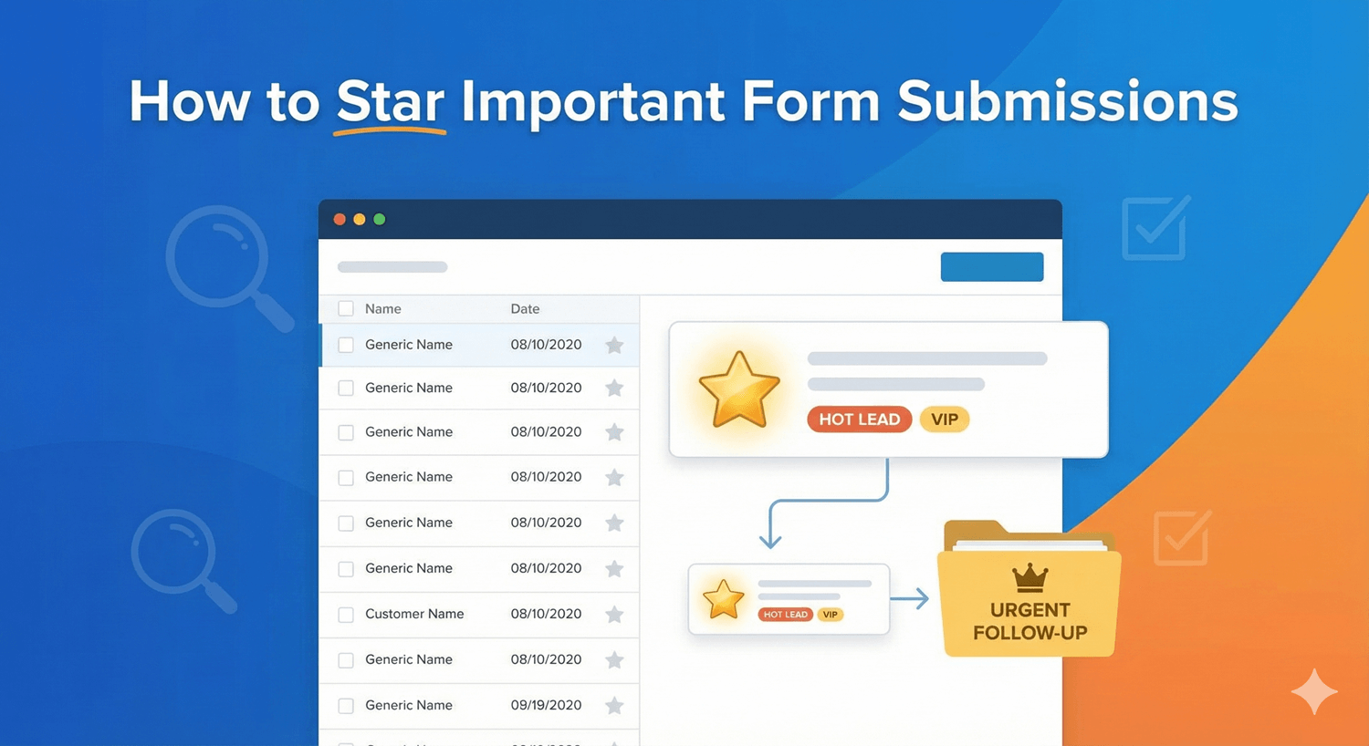 How to Star Important Form Submissions
